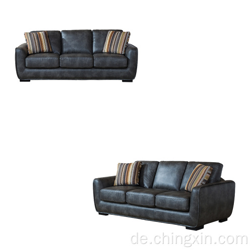 Sofas Großhandel Leder Aire Sektional Sofa Sets drei Sitzer Wohnzimmer Sofa Möbel